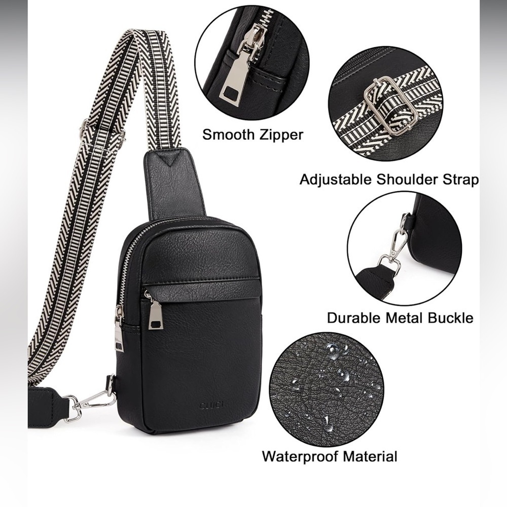 Black Crossbody Sling Bag - Picture 4 of 6